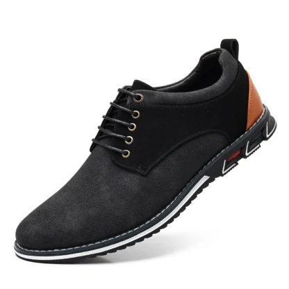 Zapatos De vestir para Hombre, zapatos informales De cuero Oxford para negocios, mocasines sencillos con cordones para caminar, zapatos planos, zapatos De Hombre De talla grande