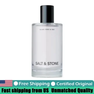Salt & Stone Black Rose & Oud Eau de Parfum 3.4 Onzas, Fragancia Floral Oriental Duradera para Hombres y Mujeres, 100 ml, Colonia con Feromonas