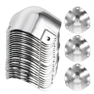 20 protectores de esquinas en forma de tazón de aleación de aluminio para cajas de herramientas, estuches de transporte y seguridad en aviación