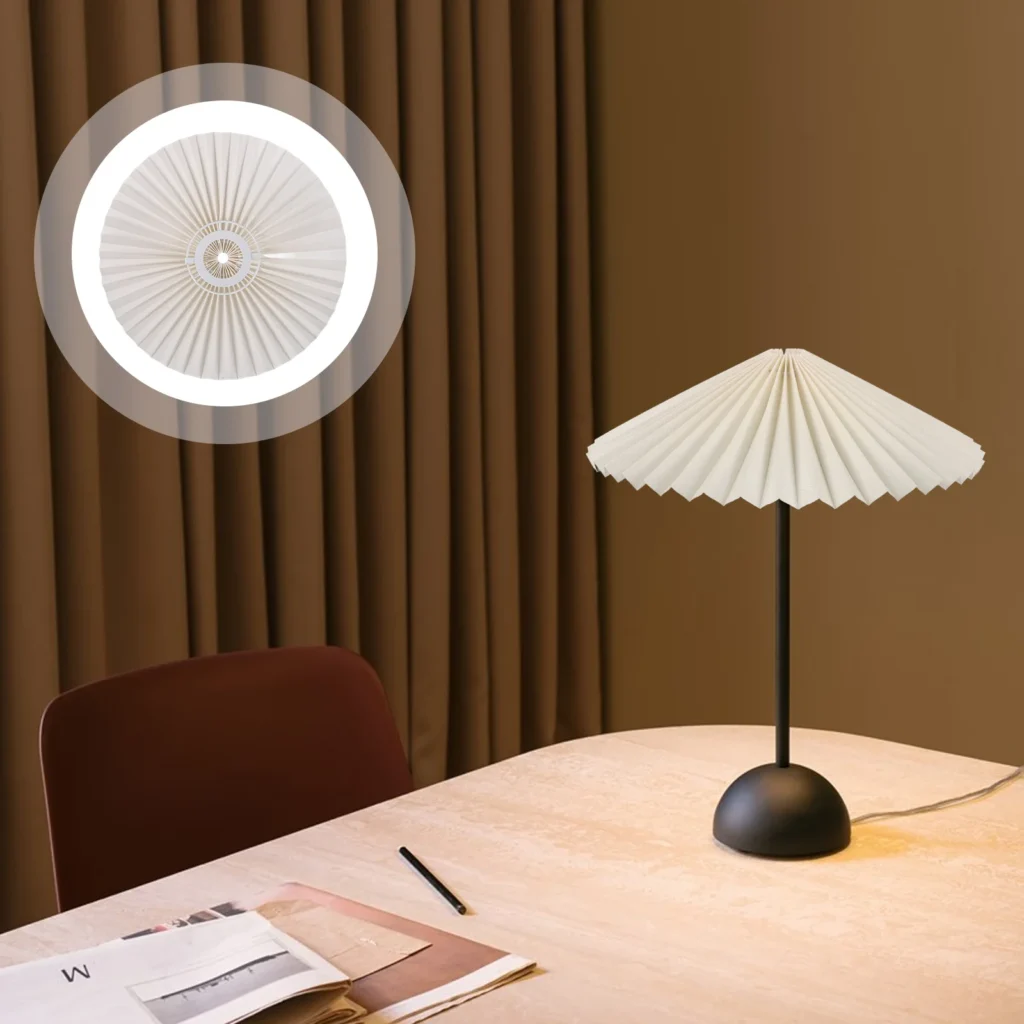 Pantalla de lámpara en forma de paraguas, cubierta de lámpara de mesa de tela, reemplazo resistente al desgaste para luces de pared de suelo de escritorio, granja moderna