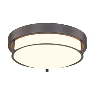 Lámpara de techo empotrada de 2 pulgadas, 2 luces, con acabado en bronce aceitado para baño, dormitorio, cocina