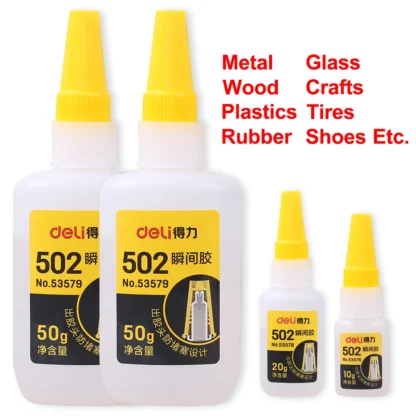 Súper pegamento profesional Extra fuerte 502, adhesivo instantáneo rápido, Hardware de cianoacrilato, coches de Metal, artesanía de madera, segundos de Hobby, 1-3 uds.