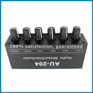 AU-204 Placa Mezcladora de Señal de Audio Estéreo, Amplificador de Potencia para Auriculares, Distribuidor de Audio 3.5MM-ROWI