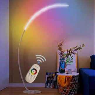Lámpara de pie Fishing, estilo Instagram, RGB, LED, de aluminio, de alta gama, para dormitorio o sala de estar, tipo C