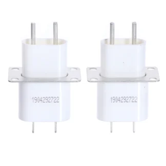 Magnetrón electrónico para horno microondas con condensador de núcleo pasante, convertidor de enchufes, pines de enchufes magnetrón para microondas doméstico, 2 uds.