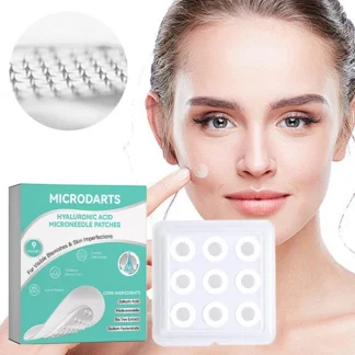 9 Parches de Microagujas para el Tratamiento del Acné, Parches Invisibles de 0.3mm con Ácido Hialurónico Soluble, Adhesivos para el Tratamiento de Imperfecciones, Cuidado de la Piel