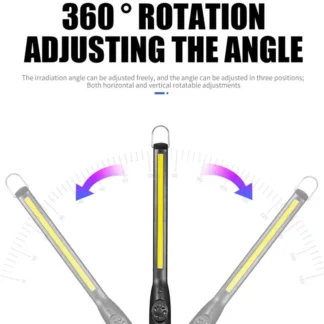 Nueva linterna LED COB portátil, luz de trabajo recargable por USB, lámpara colgante magnética con batería integrada, antorcha de Camping