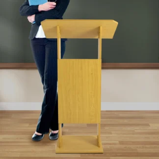 Soporte de presentación para conferencias de 47,7 pulgadas, soporte de presentación con escritorio de 4 ruedas para aula, iglesia