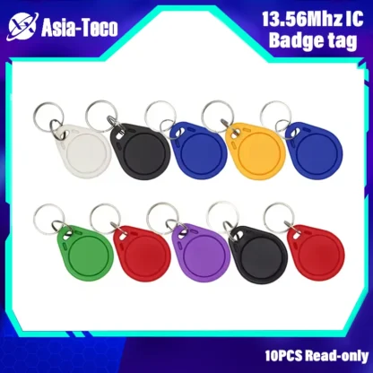 100 unids/lote 13,56 MHz IC M1 RFID llavero etiquetas-Control de acceso, gestión de asistencia y ficha buscador de llaves