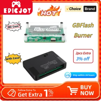 EPICJOY GBflash GBA/GBC Quemador Adaptador USB de gran diseño Sin pantalla GBflash Cart y cable de datos tipo C