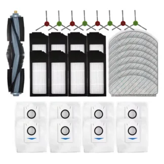 【BEST WISHES】Kit de accesorios de repuesto para aspiradora Ecovacs X1 Plus/T10 Plus-cepillo principal, Cepillo Lateral, paño de fregona, polvo Ba