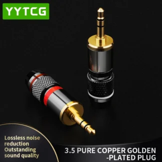 YYTCG-enchufe de soldadura estéreo con conector de 3,5mm para mezclador, micrófono, guitarra, conectores de altavoz, adaptador de Audio, conector macho de 3,5mm