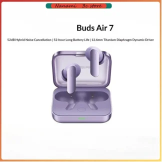 Audífonos Inalámbricos Reales realme Buds Air 7 con Cancelación Activa de Ruido de 52dB, Batería de 52 Horas, Bluetooth 5.4, Auriculares TWS