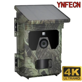 YNFECN 2025 HC600A Cámara de rastreo solar al aire libre 50MP 4K Cámara de vida silvestre impermeable con visión nocturna para caza