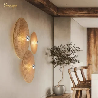 Lámpara de pared LED elegante Wabi-sabi, colgantes circulares, luces de araña para dormitorio, estudio, escalera, diseño de fondo, decoración del hogar