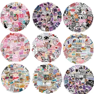 Múltiples 50 Uds. Libros de lectura de dibujos animados pegatinas de grafiti Smut pegatinas de grafiti para bicicleta cuenta de mano estuche para lápices calcomanías