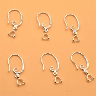 Ganchos para Pendientes DIY, Estilo Anzuelo, Accesorios para Hacer Joyería, Componentes Semiterminados de Moda