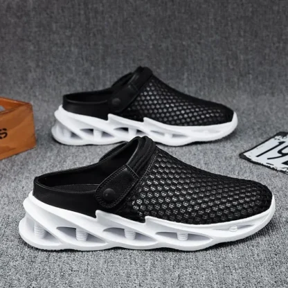 Zapatero para hombre con agujero, media playa, mulas Eva, diseñador informal, lujo, estilo Mascullino 2025, moda Original, precio bajo, zapatilla para hombre