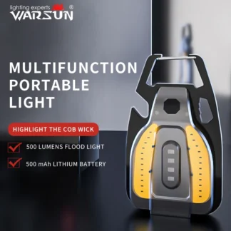 Warsun llavero linterna 500 lúmenes tipo C multifuncional recargable portátil reflector LED linterna lámpara de mano para Camping