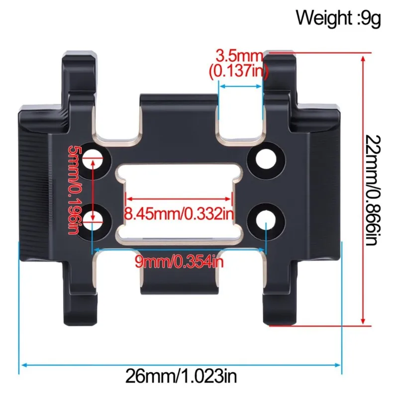 Kit de distribución de peso del chasis para coche MACH-RC, accesorios para coche RC Redcat Ascent-32 1/32