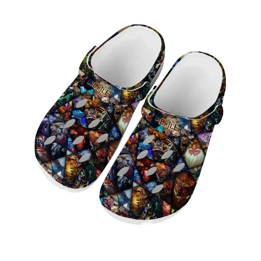 Sandalias Path of Exile para Hombre, Mujer y Adolescente, Calzado de Moda para Agua, Juegos, Jardín, Playa, Transpirables y Cómodas, Personalizables