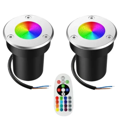 【RECUCTO DE PRECIO】 Luz LED de pozo para exteriores, 12V, 3W, RGBW, luz de paisaje que cambia de Color, bajo voltaje con Control remoto