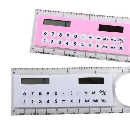 Regla papelería aprendizaje dibujo regla artesanías con lupa regla transparente regla de energía Solar calculadora regla calculadora