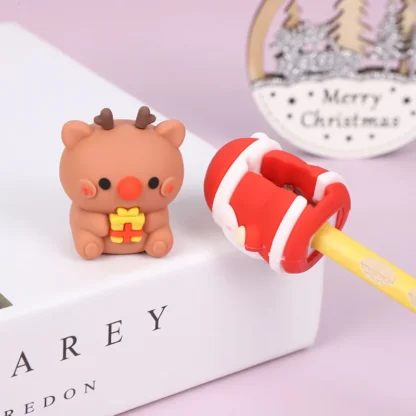Sacapuntas de dibujos animados de Navidad, herramientas de corte, material escolar, papelería para estudiantes, regalo de recompensas para profesores