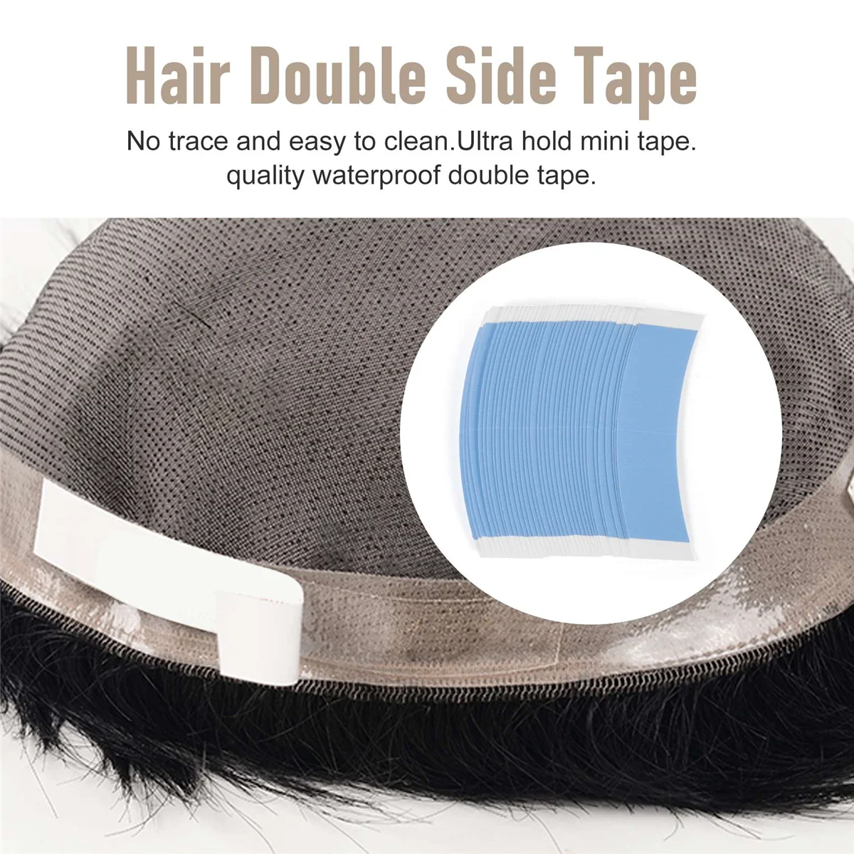 T27C 108 pzas/lote peluca fuerte tiras de doble cinta sistema de cabello fijo extensión adhesiva peluca de encaje impermeable peluca de sudor película adhesiva