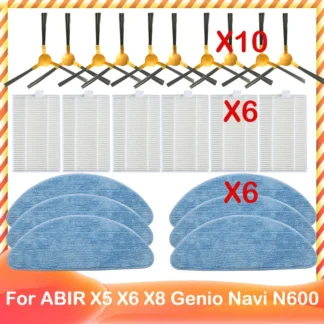 Compatible con ABIR X5 X6 Genio Navi N600 Redmond RV-R650S RV-R670S piezas accesorios filtro de Cepillo Lateral de 3 brazos