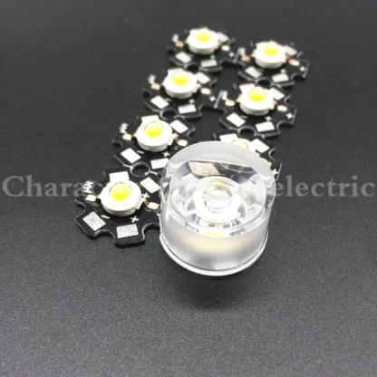 Reflector de lente led resistente al agua, soporte colimador para 1W 3W 5W, cuentas de lámpara LED de alta potencia, 5/15/30/45/60/90/120 grados