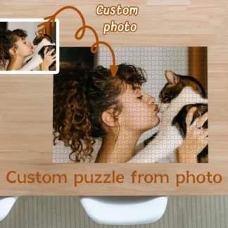 Rompecabezas de Madera Personalizado con Foto, 35/300/500/1000 Piezas, Foto Personalizada para Juego en Casa
