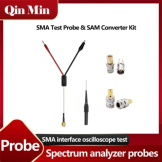Analizador de espectro interfaz SMA osciloscopio sonda de prueba placa de circuito de cable de prueba RF 4mm conector Banana y Clip de cocodrilo