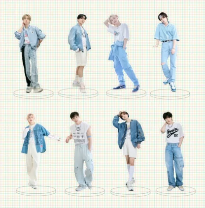 Adorno de placa acrílica de celebridad del equipo SKZOO circundante bonito estilo Stray Kids para hombres