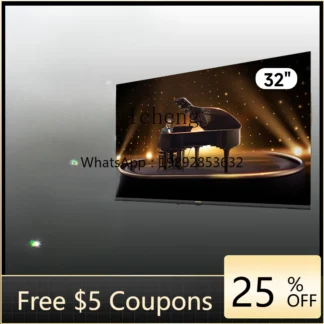 Televisor inteligente de 32 pulgadas con proyección de pantalla, televisor LCD sin pantalla con función completa