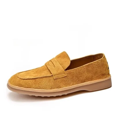 Zapatos hechos a mano, mocasines de cuero genuino para hombre, Primavera Verano, transpirables, suela blanda, zapatos de cuero formales informales para conducir para hombre