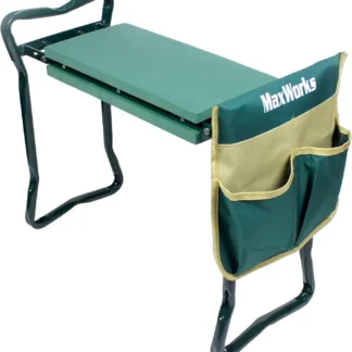 Taburete Plegable para Jardín con Almohadilla Ancha para Arrodillarse y Bolsa para Herramientas para Plantar y Jardinería