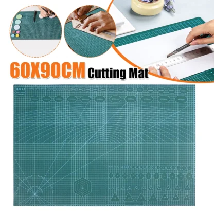 Tabla de corte de doble cara autorreparable con rejilla, placa de corte de PVC, tabla de corte giratoria para proyectos de scrapbooking y bricolaje