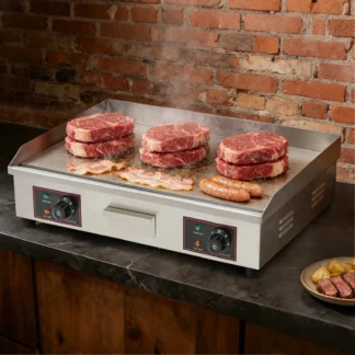 Plancha eléctrica comercial de 3000W antiadherente, tipo Teppanyaki, para cocinas comerciales