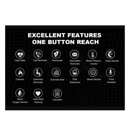 ABAN C20 Pro reloj inteligente asistente de voz BT llamada inalámbrica negocios deportes al aire libre IP68 reloj impermeable para Android/IOS