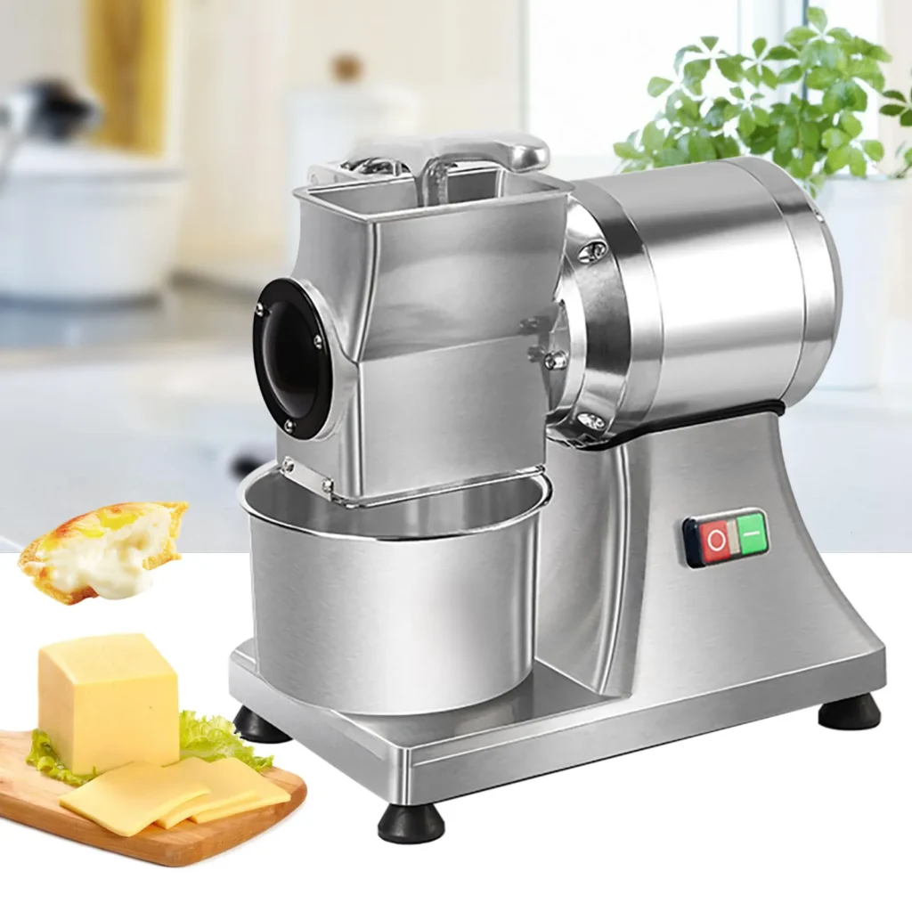 Rallador Eléctrico de Queso para Queso, Mantequilla y Pan, Procesamiento de Alta Eficiencia de 88LB/Hora