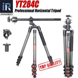 INNOREL YT284C trípode Horizontal de fibra de carbono columna central giratoria multiángulo para videocámara DSLR disparo aéreo