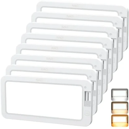 【Nuevo modelo】Luces LED interiores para RV 2070LX 1500LM, luces interiores para caravanas de 12V con 3 colores y atenuación gradual, eficiencia energética