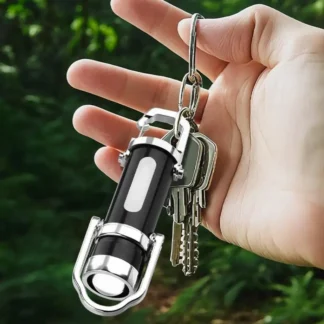 Mini linternas EDC recargables con llavero, luces de trabajo COB multifuncionales, luz de emergencia portátil para caminar, búsqueda y senderismo