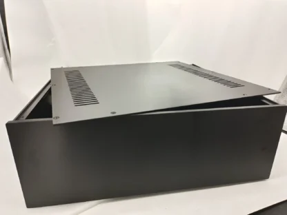 4315C chasis de aluminio negro amplificador DIY carcasa de Audio caja HiFi 430*150*408mm