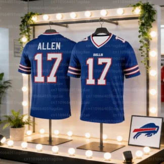 Traje de Fútbol Americano/Rugby 3D Impreso de Secado Rápido para Adultos y Niños, Talla 25-26, Camiseta Bill Allen 17