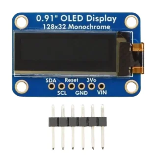 Módulo de pantalla OLED compatible con A28Q-DIY de 0,91 pulgadas, pantalla LCD monocromática I2C-STEMMA QT/QWIIC de 128X32