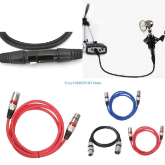 Conjunto 2 cables micrófono equilibrado 300 con conectores metal para dispositivos