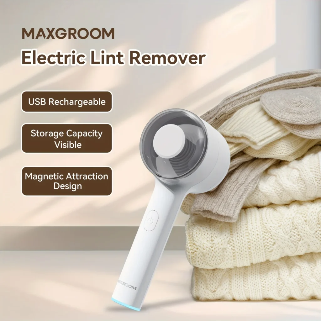 MAXGROOM-Afeitadora de tela pelusa recargable, eliminador de pelusas eléctrico, recortador de bolas de lana con suéter, afeitadora portátil de lana