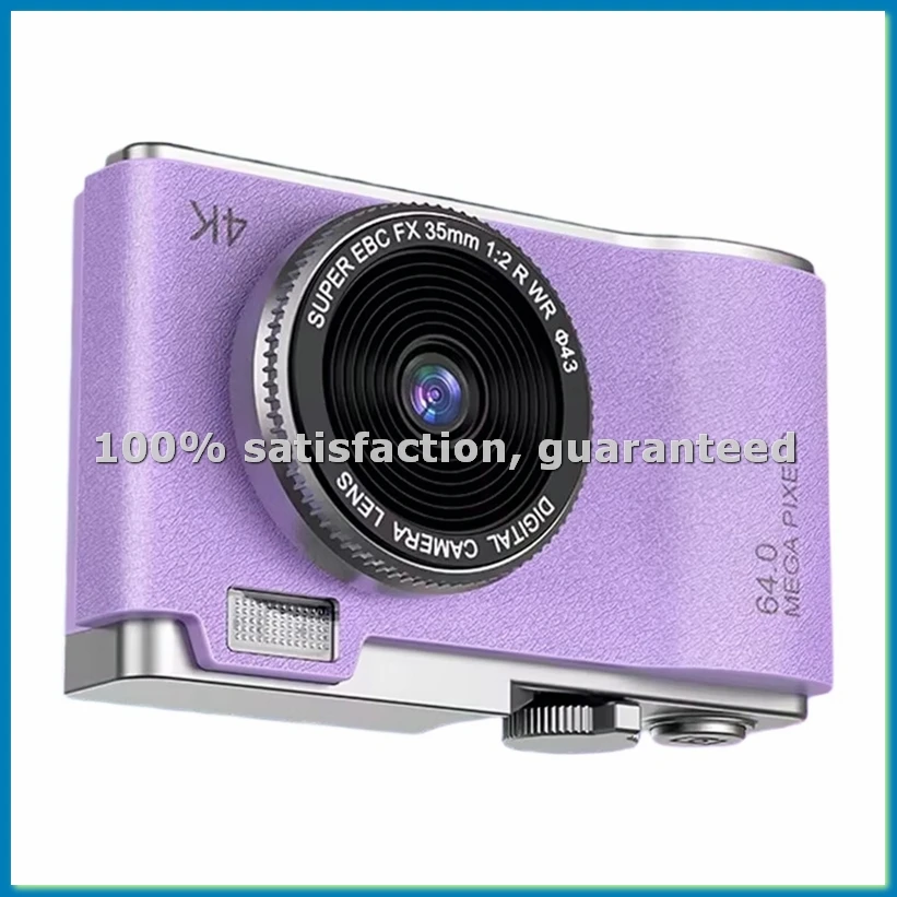 Cámara Digital CCD 4K con Zoom Digital 8X para Estudiantes, Cámara de Fotografía Digital Compacta 180 ° Cámara para Selfies con Pantalla Abatible, B-A69M